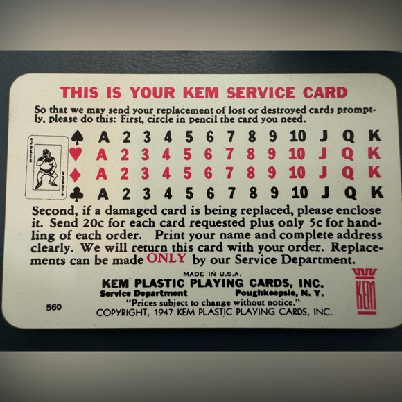 Vintage 1940s KEM Plastic Playing Cards 2 Decks In A Hard Plastic Black Case - Picture 3 of 3
